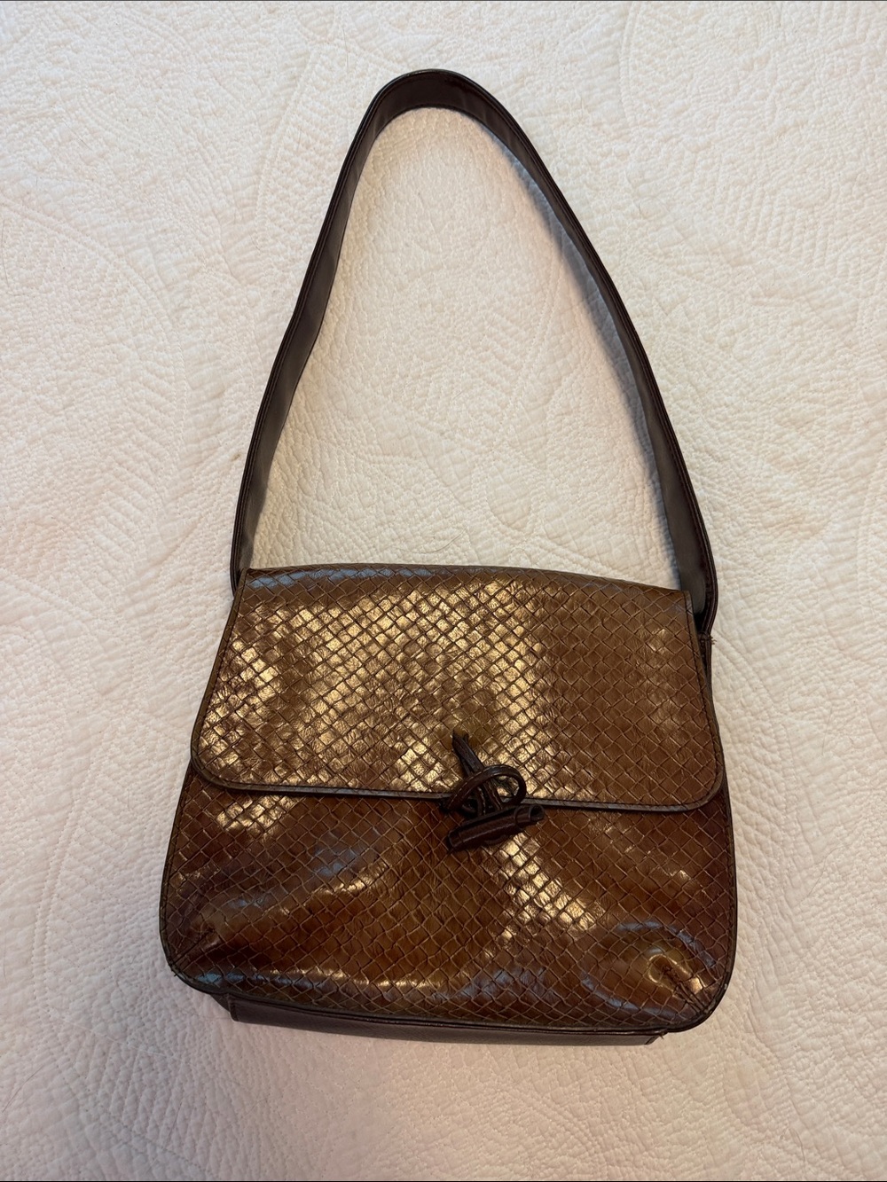 Relic Brown Woven Shoulder Bag